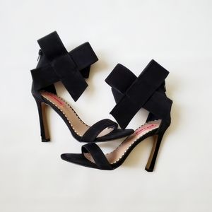 BETSEY JOHNSON BOW SUEDE HEELS